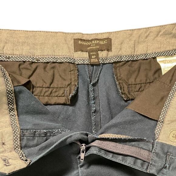 Banana Republic Hampton Fit Petite Size 8P Stretchy 97% Cotton 3% Elasthane Blue - Picture 4 of 8